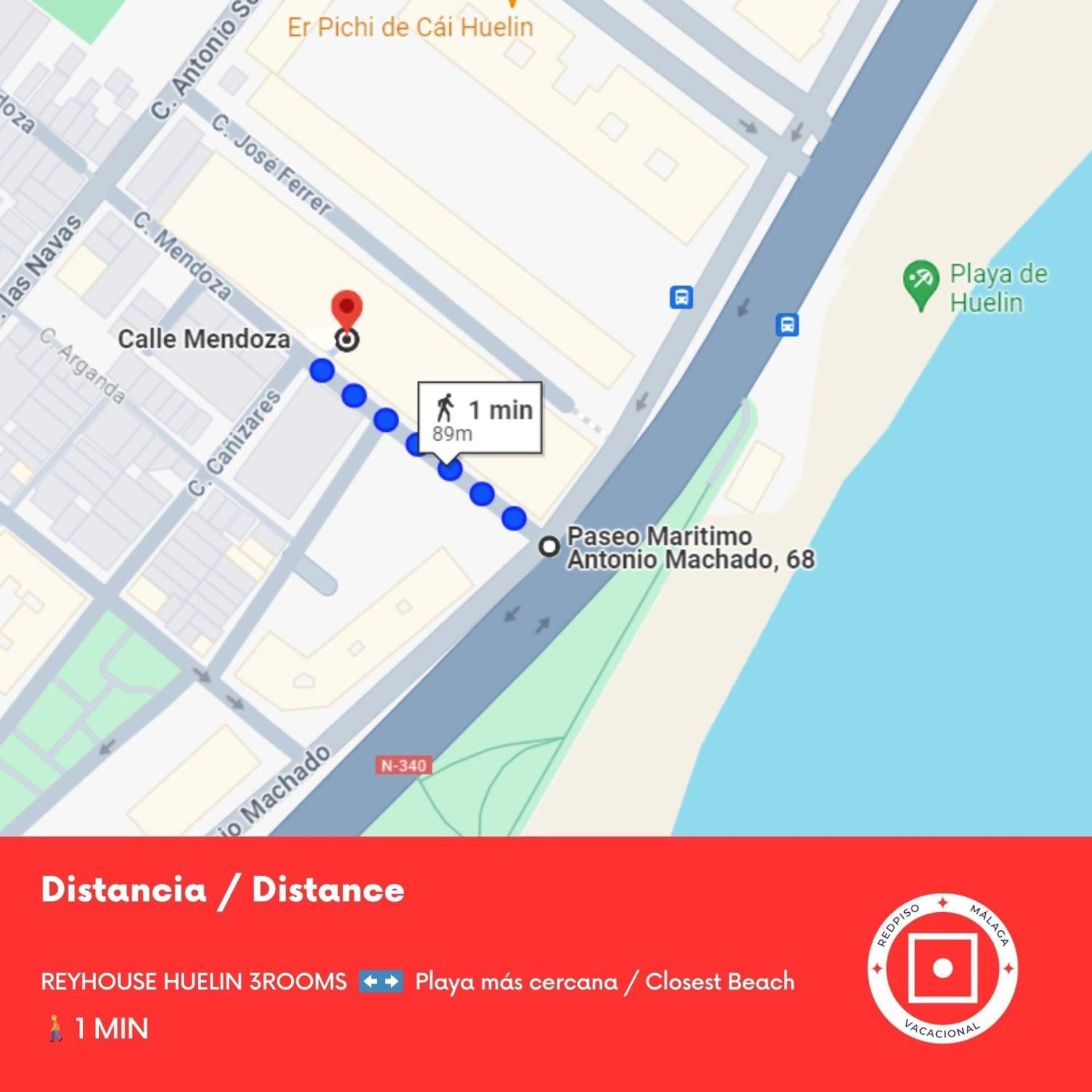 Reyhouse Huelin 3rooms Cerca De La Playa Con Ac Appartement